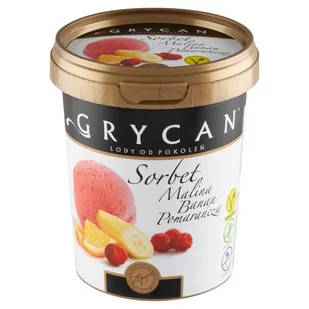 Grycan Sorbet malina banan pomarańcza 500 ml - Lody i desery lodowe - miniaturka - grafika 1