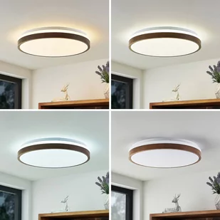 Lindby Faustina lampa sufitowa LED, brązowa - Lampy sufitowe - miniaturka - grafika 1
