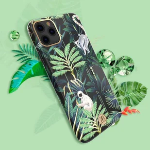 Kingxbar Blossom etui ozdobione oryginalnymi Kryształami Swarovskiego iPhone 11 Pro Max wielokolorowy (Leaf) - Etui i futerały do telefonów - miniaturka - grafika 10