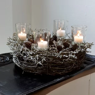 Świecznik z bolcem, zestaw 4 szt. Fenella - Ozdoby bożonarodzeniowe - miniaturka - grafika 1