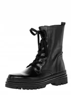 Botki damskie - GABOR CZARNE SKÓRZANE BOTKI Z PODESZWĄ NA KLOCKU 38 T6A - miniaturka - grafika 1