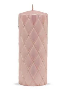 Abi Decoration Świeca Florencja róż lakier walec 17 cm 111575 AP - Świece - miniaturka - grafika 1