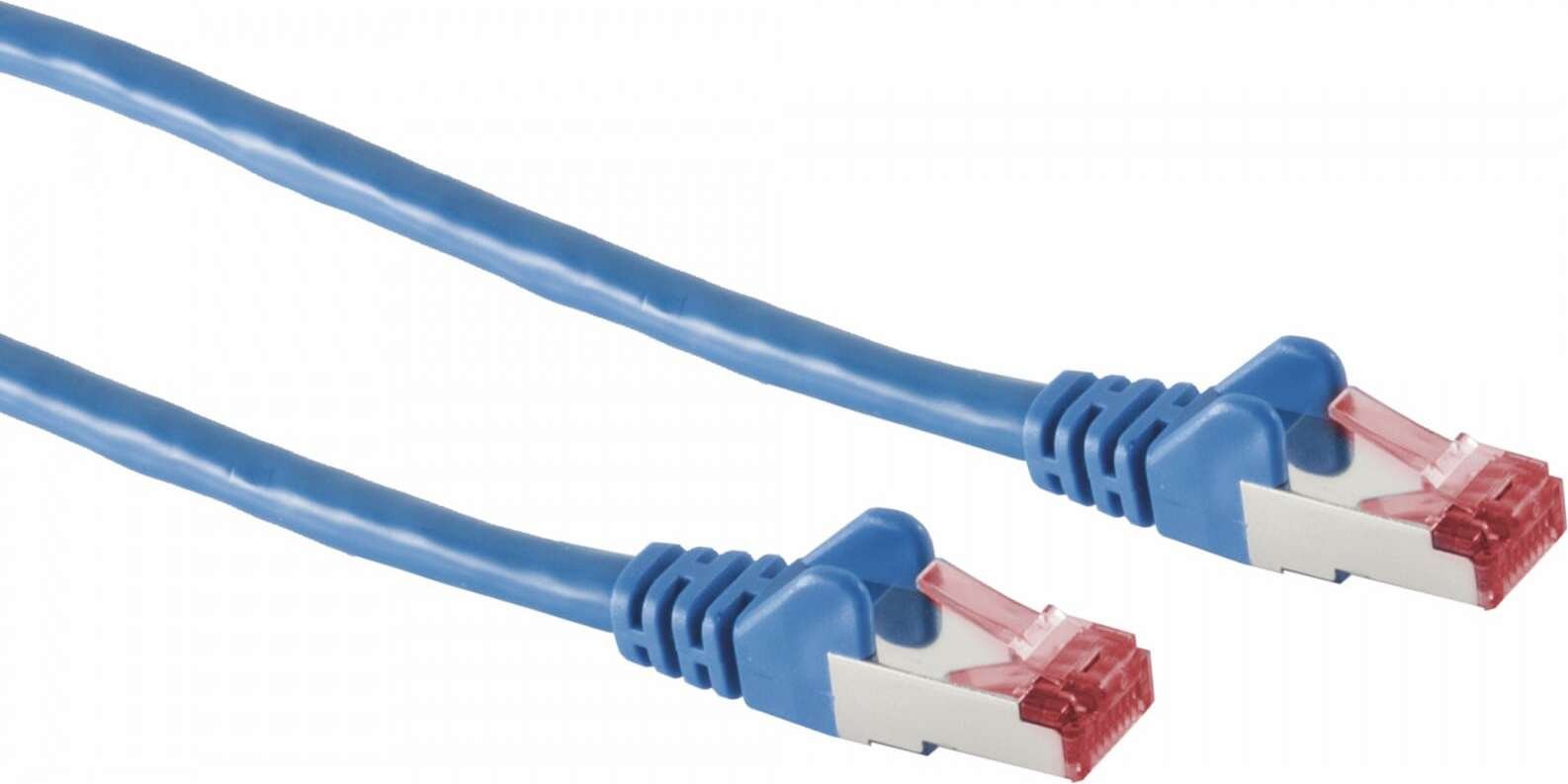 Kabel sieciowy patch S/CONN, kat. 6A, S/FTP, PIMF, bezhalogenowy, GHMT-CERTIFIED, niebieski, 20,0 m (75726-AB)