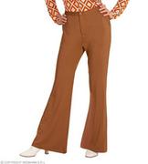 Spodnie damskie - WIDMANN GROOVY 70-te damskie spodnie brązowe małe i średnie dla fantazyjnej sukienki kosztownej 09121 - miniaturka - grafika 1