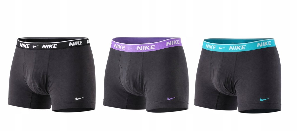 NIKE BOKSERKI MĘSKIE TRUNK 3PK CZARNE r.XL