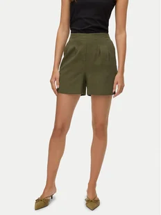 Vero Moda Szorty materiałowe Jesmilo 10279694 Zielony Regular Fit - Spodenki damskie - miniaturka - grafika 1