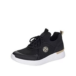 Rieker Damskie sneakersy N4722, czarny, 41 EU - Sneakersy damskie - miniaturka - grafika 1