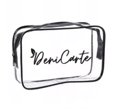 Kosmetyczki, organizery i kuferki - KOSMETYCZKA PRZEŹROCZYSTA POJEMNA PCV WODOODPORNA DUŻA NIEBIESKA - miniaturka - grafika 1