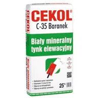 Tynki - Cekol Tynk elewacyjny biały mineralny Baranek 25 kg - miniaturka - grafika 1