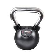 Kettlebell - Kettlebell żeliwny ogumowany z chromowanym uchwytem KGC HMS - miniaturka - grafika 1