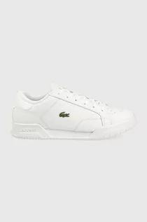 Sneakersy damskie - Lacoste sneakersy skórzane TWIN SERVE 0721 2 741SFA0086.21G kolor biały - grafika 1