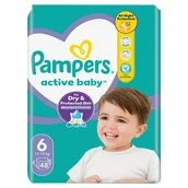 Pieluchy - Pampers Active Baby 6 Pieluszki 13-18 kg, 48 szt. >> 0zł za wysyłkę przy zakupach od 59 zł << - miniaturka - grafika 1