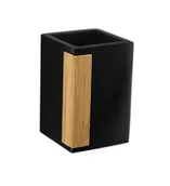 Kubki na szczoteczki do zębów - Kubek Łazienkowy Z Bambusem Naomi Czarny - miniaturka - grafika 1