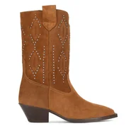 Botki damskie - Kowbojki Badura ASPENDOS-0793 Brązowy - miniaturka - grafika 1