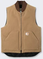Kamizelki męskie - Kamizelka Carhartt V01 Firm Duck Insulated Brown - miniaturka - grafika 1