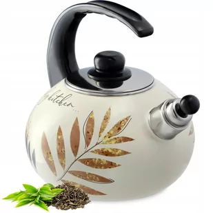 Czajnik emaliowany Marbella 2.2L „Zielone kwiatki” - Czajniki na gaz - miniaturka - grafika 1