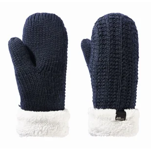 Damskie rękawice Jack Wolfskin HIGHLOFT KNIT MITTEN W night blue - M - Rękawiczki - miniaturka - grafika 1
