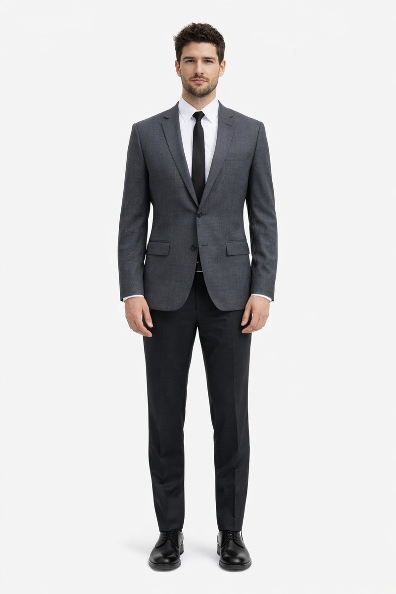 BOSS ELEGANCKA MĘSKA MARYNARKA W KOLORZE SZARYM 56 1I1D
