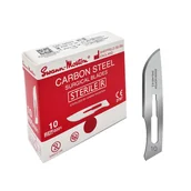 Meble i wyposażenie gabinetów medycznych - Ostrze chirurgiczne 10 sterylne 100szt stal węglowa Swann-Morton - miniaturka - grafika 1