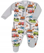 Pajacyki dla niemowląt - PAJAC pajacyk DRUK CYFROWY KOPARKI r 98 KLEKLE - miniaturka - grafika 1