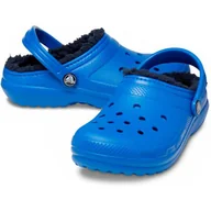 Buty dla dziewczynek - KAPCIE DZIECIĘCE CIEPŁE CROCS KLAPKI Z FUTERKIEM - miniaturka - grafika 1