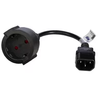 Kable komputerowe i do monitorów - Akyga Kabel zasilający adapter IEC C14 CEE 7/4 250V/50Hz 15cm schuko AK-PC-10A - miniaturka - grafika 1