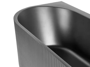 Wanna narożna lewa 170 cm x 80 cm czarna GOCTA - Wanny - miniaturka - grafika 8