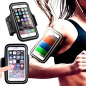 Etui i futerały do telefonów - Hello Case ETUI OPASKA POKROWIEC CASE NA RAMIĘ DO BIEGANIA TELEFON CZARNY 6,0 CALA - miniaturka - grafika 1