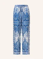 Moda i Uroda OUTLET - Mrs & Hugs Spodnie Marlena Z Dodatkiem Jedwabiu blau - miniaturka - grafika 1