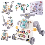 Chodziki - Chodzik Pchacz 6w1 Edukacyjny Stolik Kierownica Hulajnoga - miniaturka - grafika 1