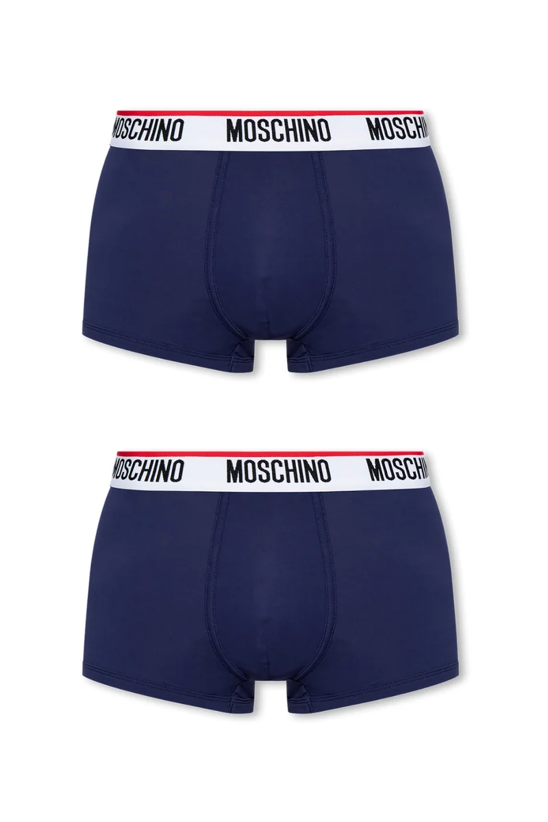 MOSCHINO Granatowe bokserki męskie 3PACK XL