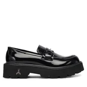 Półbuty damskie - Loafersy Patrizia Pepe PPJ962.01 Czarny - miniaturka - grafika 1