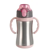 Termosy - Orion Termos ze słomką 330 ml, różowy - miniaturka - grafika 1