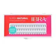 Sztuczne rzęsy i akcesoria - Ibra Ibra - ,,NATURALS'' FLARES EYELASH - KNOT-FREE - Kępki sztucznych rzęs - 0.07-C-8 mm IBR1EN08M - miniaturka - grafika 1