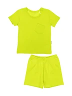 Bluzki damskie - Chłopięcy komplet bluzka + spodenki limonkowy Nicol r.146 - miniaturka - grafika 1
