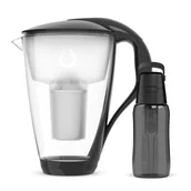 Dzbanki filtrujące - Szklany dzbanek Dafi CRYSTAL czarny Classic z czarną barwioną butelką Solid 0,5 - miniaturka - grafika 1