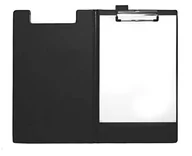 Deski z klipsem - Seco składany schowek A4 PVC czarny/srebrny twm_971218 - miniaturka - grafika 1