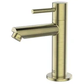 Baterie umywalkowe - Deco bateria umywalkowa ze szczotkowanego złota zimna woda - miniaturka - grafika 1