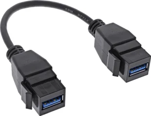Adapter USB InLine InLine® USB 3.2 Gen1 2x keystone adapter cable, 2x USB A keystone socket, 0.2m - Adaptery i przejściówki - miniaturka - grafika 1