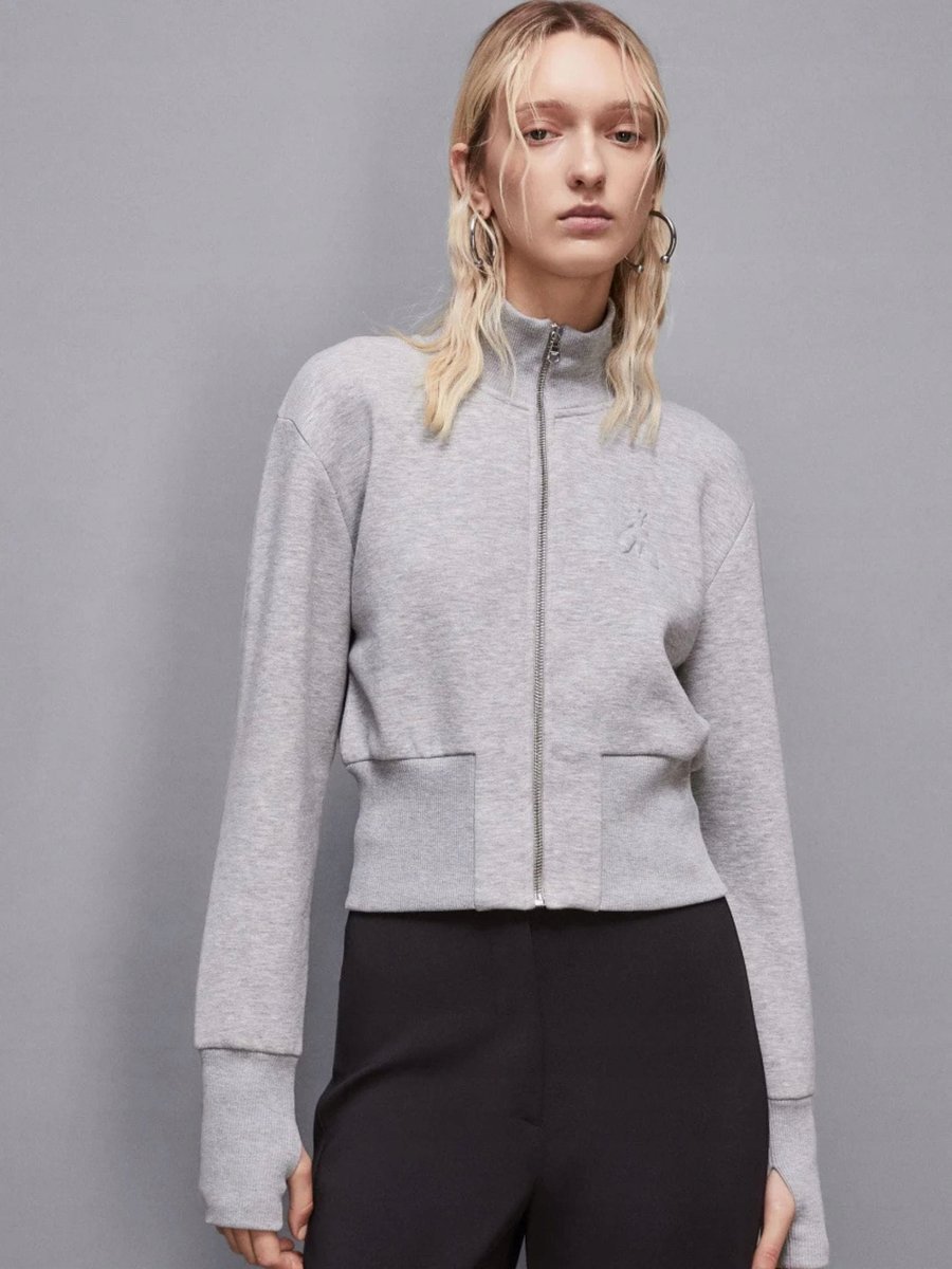 Bluza damska Patrizia Pepe 2M4408 J079 szary - Hoodie: 36