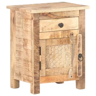 vidaXL Szafka nocna, 40x30x50 cm, surowe drewno mango - Szafki nocne - miniaturka - grafika 1