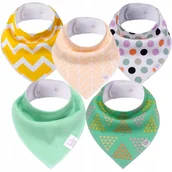 Śliniaki i fartuszki - ŚLINIAK ŚLINIACZEK 5 SZTUK ZESTAW BAWEŁNIANY BAWEŁNA DLA CHŁOPCA PUL - miniaturka - grafika 1