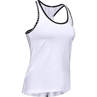 Koszulki i topy damskie - Under Armour Damski UA Knockout Tank, tank top treningowy, niezbędna odzież na siłownię (White/White/Black(100)) XXL 1351596-100-XX-Large - grafika 1