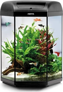 Axentia Akvariumas Hexa Set 60 Black - Akwaria i zestawy akwarystyczne - miniaturka - grafika 1