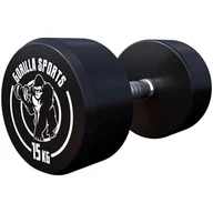 Hantle i ciężarki - Gorilla Sports Hantla Stała Profesjonalna 15kg - miniaturka - grafika 1