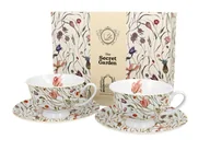 Filiżanki - Filiżanki do kawy i herbaty porcelanowe ze spodkami DUO royal FLOWER MEADOW 250 ml 2 szt - miniaturka - grafika 1