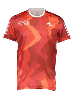 Koszulki sportowe męskie - adidas Koszulka sportowa w kolorze czerwono-pomarańczowym - grafika 1