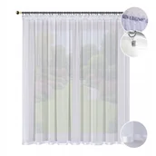 Firany - FIRANA GOTOWA WOAL 400x230 FIRANKA BALKONOWA BIAŁA - miniaturka - grafika 1