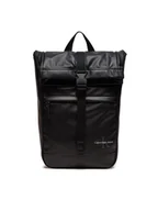 Plecaki - Calvin Klein Jeans Plecak Monogram Soft Rolltop K50K512033 Czarny - miniaturka - grafika 1