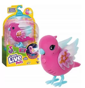 Little Live Pets Interaktywny Ptak Papuga interaktywna Tweet Twinkle Różowa - Figurki dla dzieci - miniaturka - grafika 1